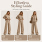 Women's Leopard Print Sweatshirt & Wide-Leg Pants Set