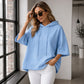 Women's Loose Fit Wide Sleeve Hoodie Casual Sweatshirt