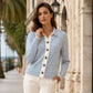 Women's Striped Knit Cardigan