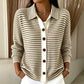 Women's Striped Knit Cardigan