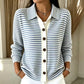 Women's Striped Knit Cardigan