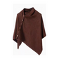 Women's Stylish Side Button Poncho