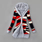 Women’s Fashion Print Long Sleeve Hooded Cardigan