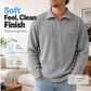 Men's Casual Ribbed Half Zip Sweater