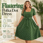 Women's Plus Size Polka Dot Dress 