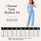 Women's V-Neck Long-Sleeve Top & Wide-Leg Pants Set