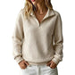 Women's Quilted Grid Half Zip Sweatshirt