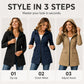 Women's Water Resistant Hooded Rain Jacket