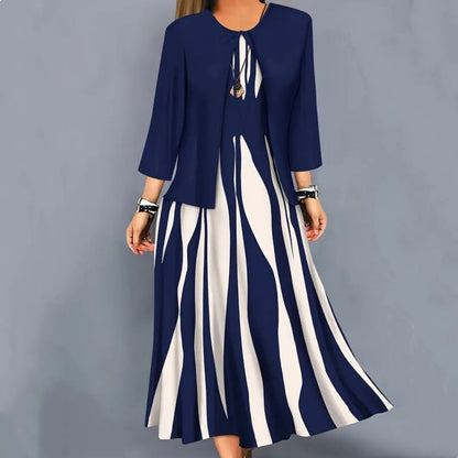 Women's 2-Piece Sleeveless Dress and Cardigan Set