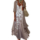 Women’s Boho Floral Maxi Dress & Cover-Up Set