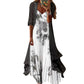 Women’s Boho Floral Maxi Dress & Cover-Up Set