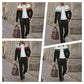 Trendy Men's Two-Piece Set - Color-Block Jacket & Pants