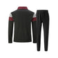 Trendy Men's Two-Piece Set - Color-Block Jacket & Pants