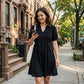 Women’s Elegant Puff Sleeve V-Neck Dress
