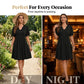 Women’s Elegant Puff Sleeve V-Neck Dress