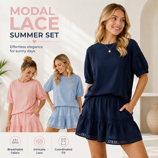 Women Casual Top & Shorts 2-Piece Set