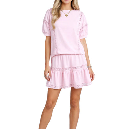 Women Casual Top & Shorts 2-Piece Set