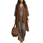 Women's Chic Flowy Maxi Dress and Cover-Up Set