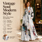 Women's Artistic Graffiti Print Maxi Dress