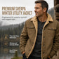 Men’s Casual Sherpa Utility Cargo Jacket