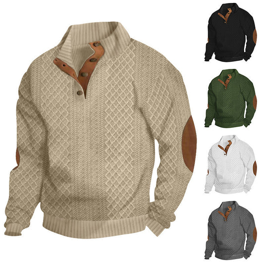 New Arrivals🛍️Men's Casual Long Sleeve Pullover with Elbow Patches
