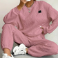 Casual Long Sleeve Knit Pullover & Pants 2-Piece Set