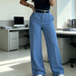 Women's Casual High-Waist Straight-Leg Pants