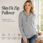 Women's Cowl Neck Sweatshirt with Zipper