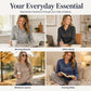 Women's Cowl Neck Sweatshirt with Zipper