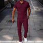 Men's Waffle-Knit Short Sleeve Top & Pants Set