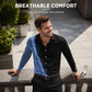 Men's Contrast Print Long Sleeve Slim Fit Lapel Shirt