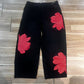 Artistic Flower Wide-Leg Jeans for Women
