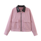 Women's Corduroy Jacket with Contrast Lapel