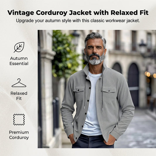 Bestseller🏆🧥 Corduroy Work Jacket – Timeless Silhouette & All-Day Comfort for Every Occasion