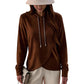Women's Casual Irregular Hem Hooded Sweatshirt