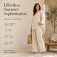 Women's Casual Linen Blend 2-Piece Set