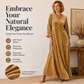 Women's Elegant Velvet Maxi Dress with Ruffle Sleeve
