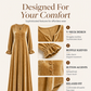 Women's Elegant Velvet Maxi Dress with Ruffle Sleeve