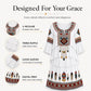 Women's Vintage Ethnic Print Tiered Dress