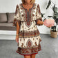 Women's Vintage Ethnic Print Tiered Dress
