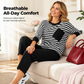 Women's Two-Piece Striped Long Sleeve Top & Pants Set