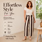Women's Casual Striped Wide-Leg Pants