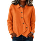 ✨Bestseller 👕 Soft Waffle Knit Top with Irregular Hem – Versatile Colors for Any Casual Occasion