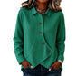 ✨Bestseller 👕 Soft Waffle Knit Top with Irregular Hem – Versatile Colors for Any Casual Occasion