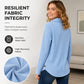 ✨Bestseller 👕 Soft Waffle Knit Top with Irregular Hem – Versatile Colors for Any Casual Occasion