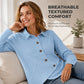 ✨Bestseller 👕 Soft Waffle Knit Top with Irregular Hem – Versatile Colors for Any Casual Occasion