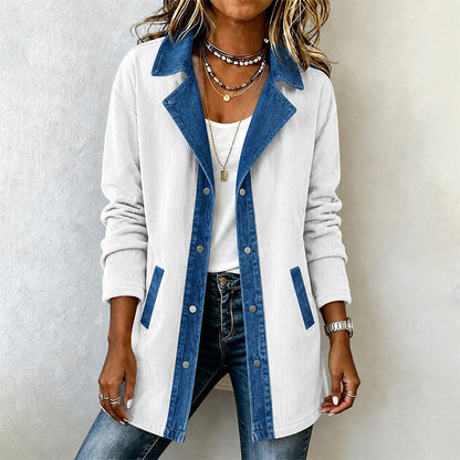 Bestseller🏆🧥 Denim Patchwork Casual Jacket – Effortless Layering & All-Day Comfort for Every Look