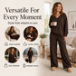 Bestseller🏆👚💕 V-Neck Off-Shoulder Top & Pants Set – Timeless Comfort & Effortless Style for Every Look