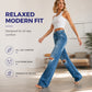 Trending Now⭐👖 High-Waisted Distressed Wide-Leg Jeans – Vintage Stonewash & Relaxed Fit for Effortless Urban Style