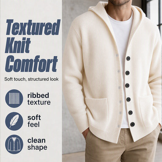 Trending Now⭐🧥 Men's Hooded Button-Front Cardigan
